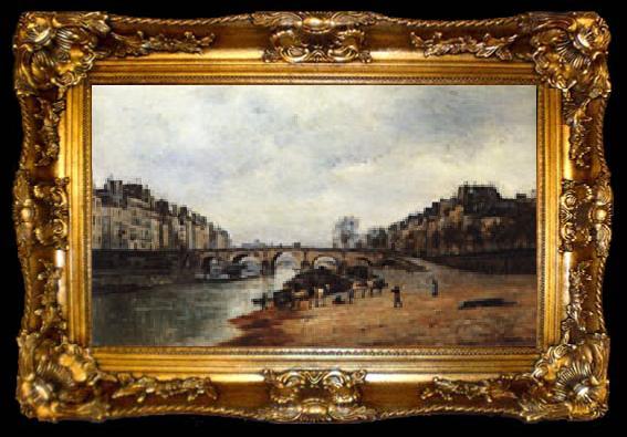 framed  Stanislas Lepine Quais of the Seine, ta009-2